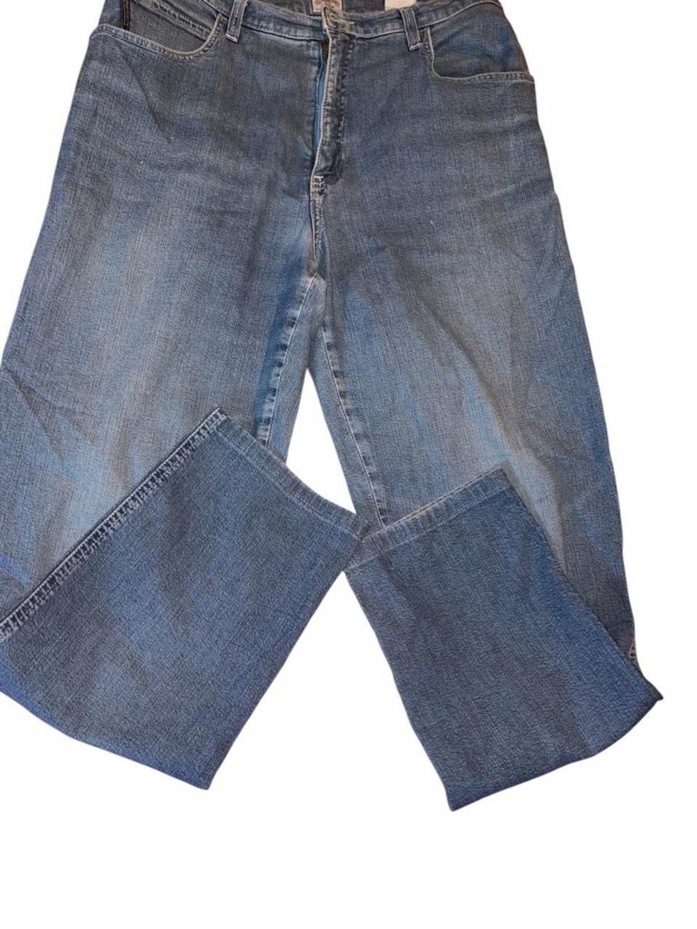 Armani Jeans Women's Blue Wide-Leg Denim Flare